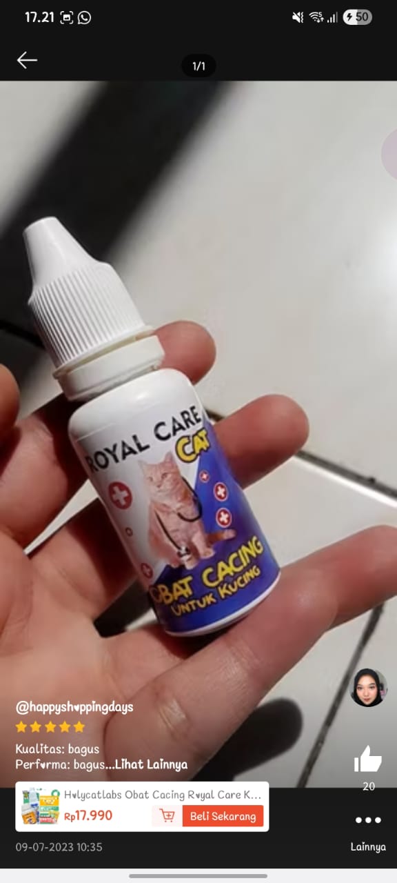 Obat Cacing Kucing
